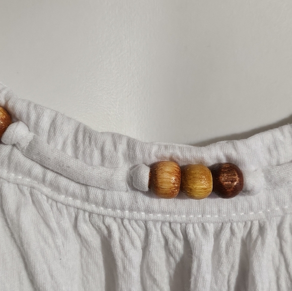 Just My Size White Beaded Neckline top Size 2X - Picture 4 of 7